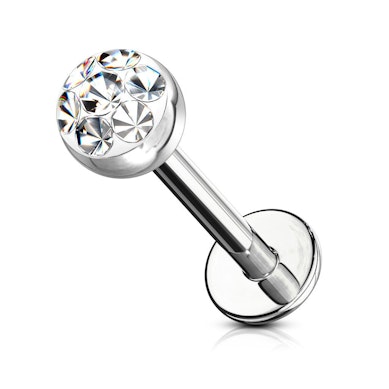 Labret mit Kristallperle