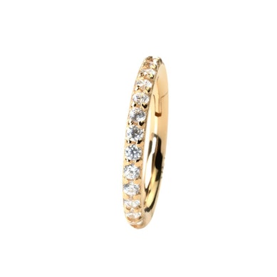 Steinbesetzter Ring aus 14 Karat  Gold mit Scharnier