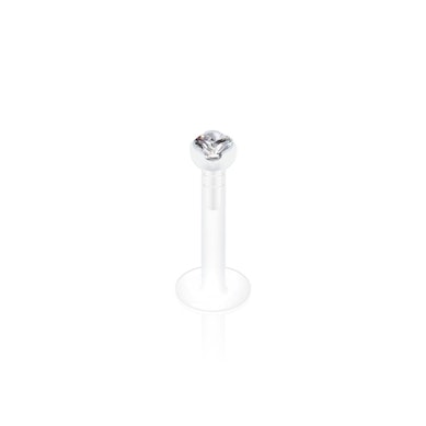 Labret aus PTFE mit einem Stein in vielen verschiedenen Farben