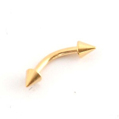 Vergoldeter gebogener Stab mit Spikes