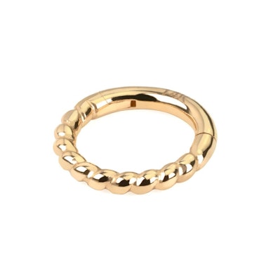 Ring aus 14kt. Gold mit Scharnier und gedrehtem Draht