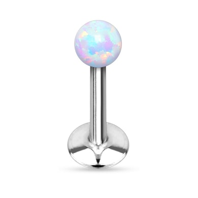 Labret mit innenseitigen Gewinde und Opalstein