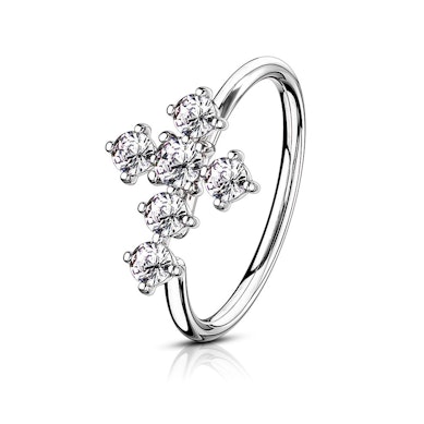 Ring mit Kreuz aus Steinen