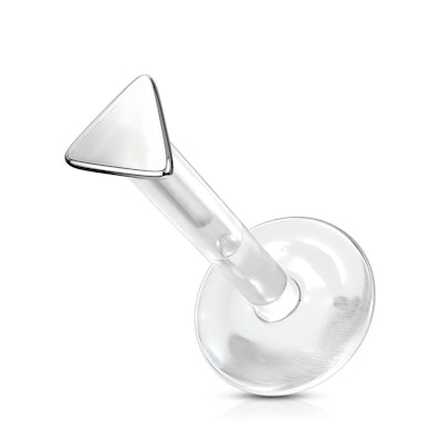 Labret aus 14 Karat Gold mit dreieckiger Spitze