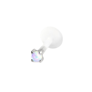 Labret aus 14kt. Gold mit Opalstein