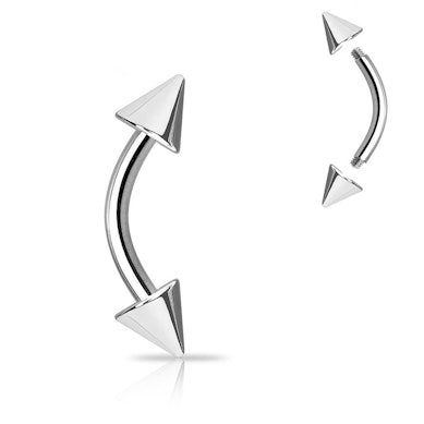 Gebogener Stecker mit Spikes aus Titan