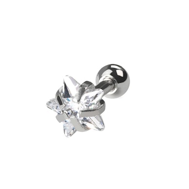 Set aus Ohrpiercings mit einem Sternenstein