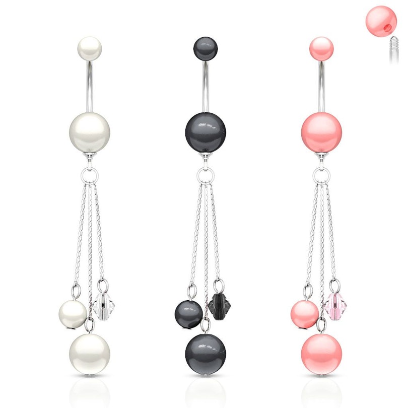Bauchnabelpiercing mit Acryl-Perlen Piercing - Deutschland