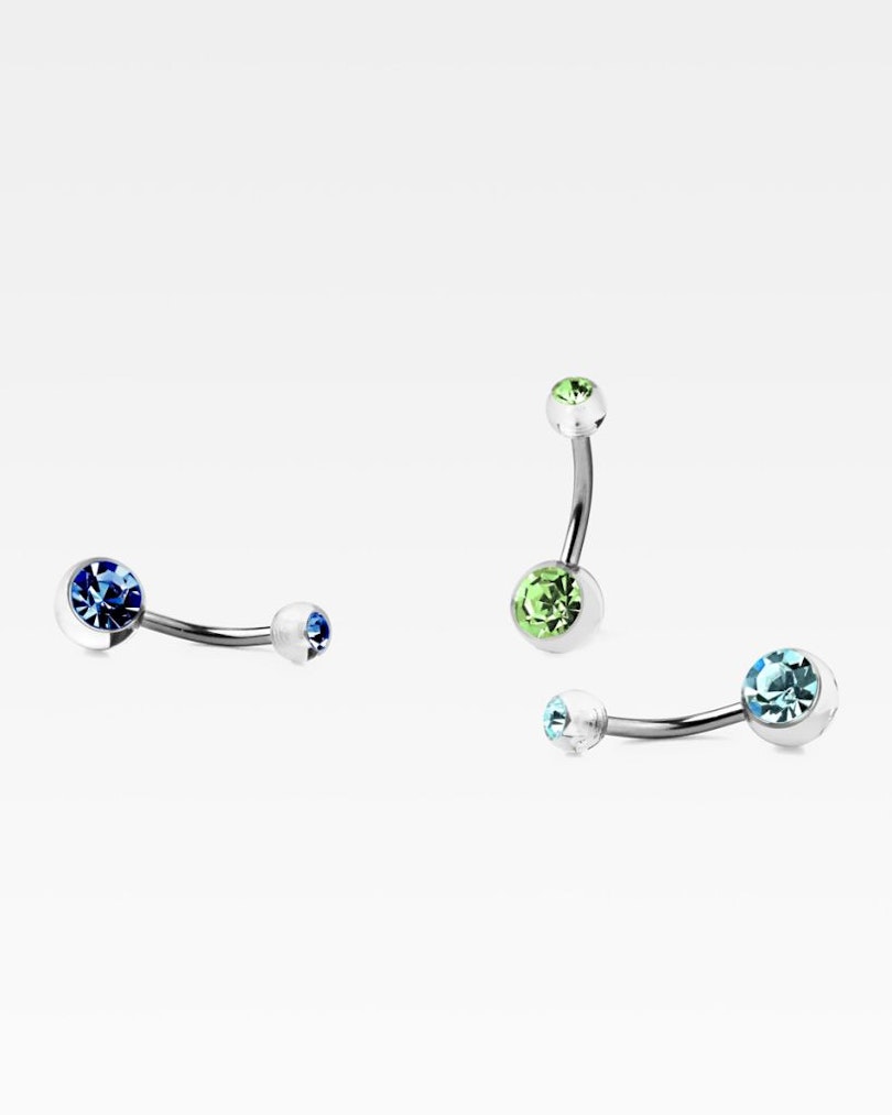 Bauchnabelpiercing mit Acrylkugeln und Steinen Piercingschmuck - Deutschland