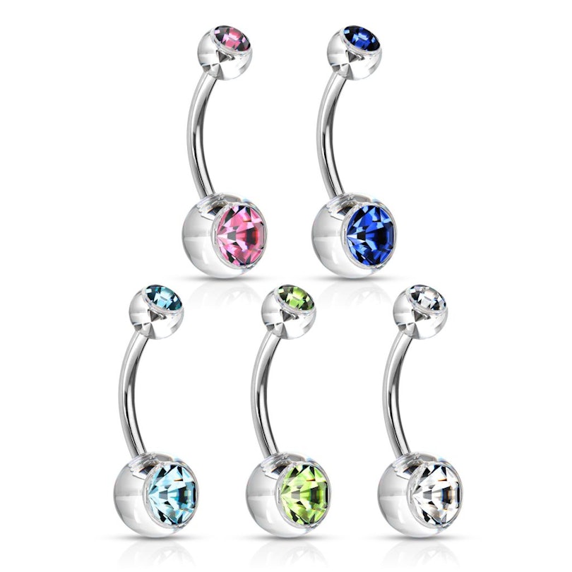 Bauchnabelpiercing mit Acrylkugeln und Steinen Körperpiercing - Deutschland
