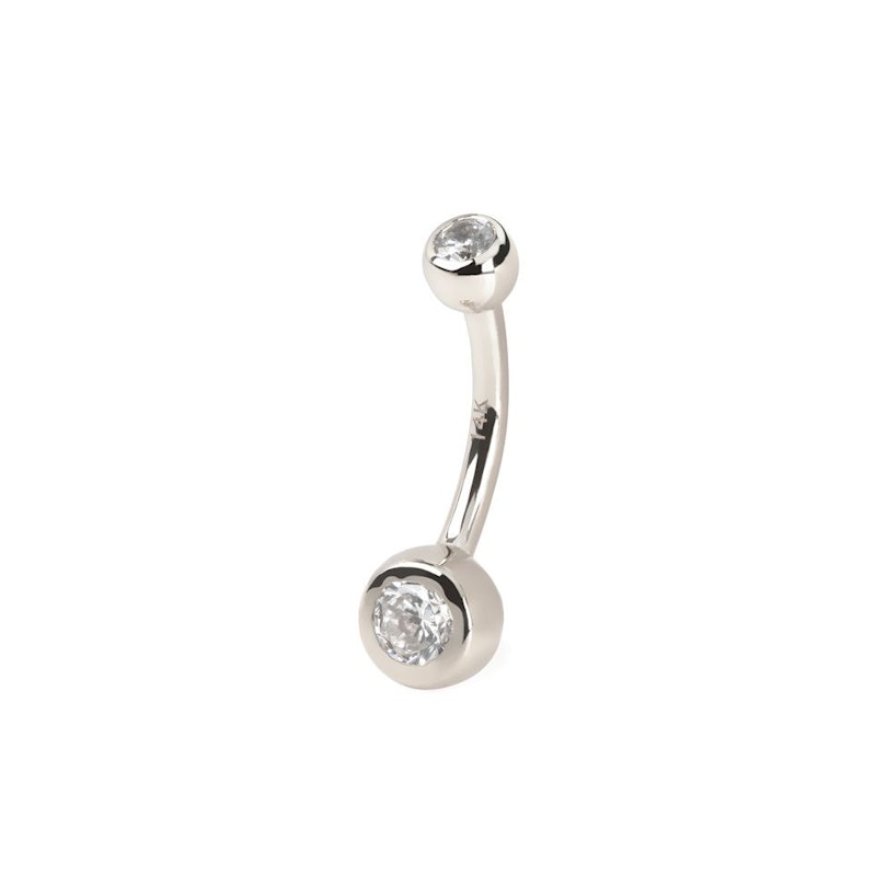 Bauchnabelpiercing aus 14kt Gold mit Steinen Piercings - Deutschland