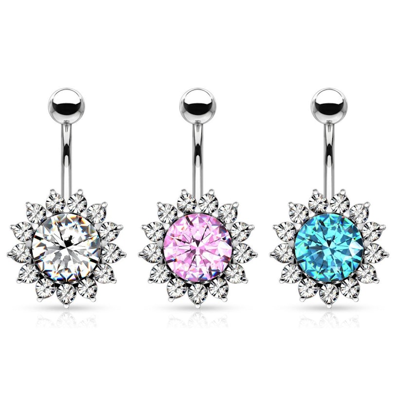 Bauchnabelpiercing mit Sonnenblume Piercings - Deutschland