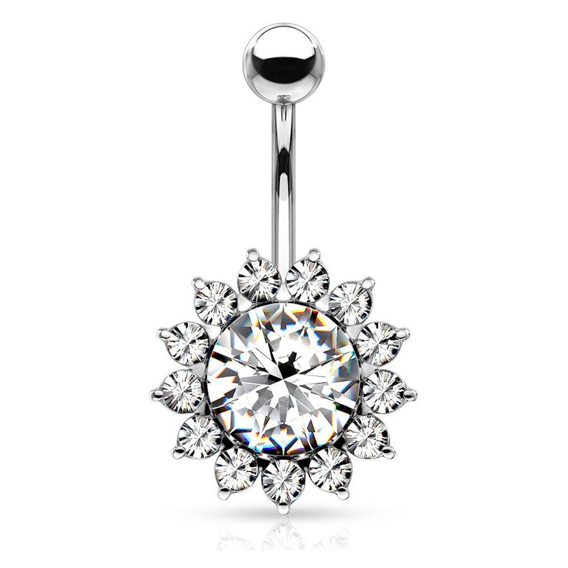 Bauchnabelpiercing mit Sonnenblume Piercing - Deutschland