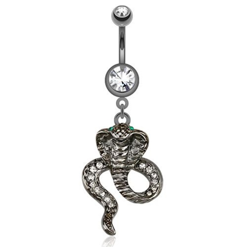 Bauchnabelpiercing mit einer Kobra Piercings - Deutschland