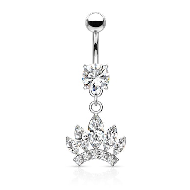 Bauchnabelpiercing mit Krone