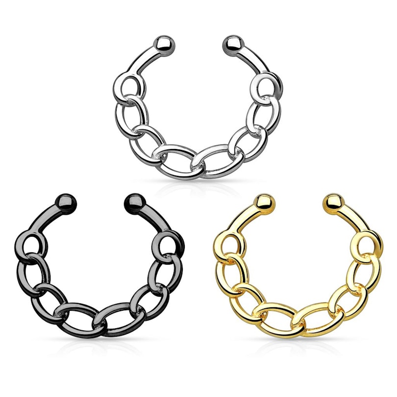 Fake Septumpiercing mit Kette Körperpiercing - Deutschland