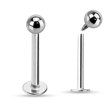 Labret aus Titan mit innenseitigen Gewinde