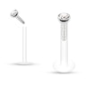 Labret aus PTFE mit vielen farbigen Steinen Piercing - Deutschland