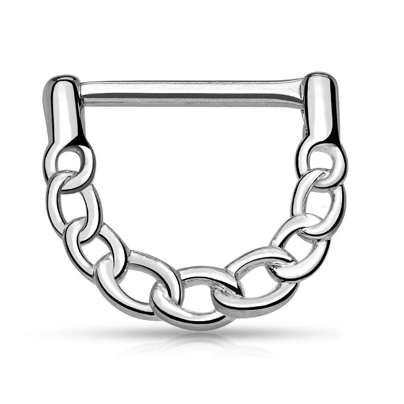 Nippelclicker mit einer Kette Piercings - Deutschland