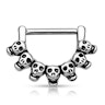 Nippelclicker mit Totenköpfen Piercingschmuck - Deutschland