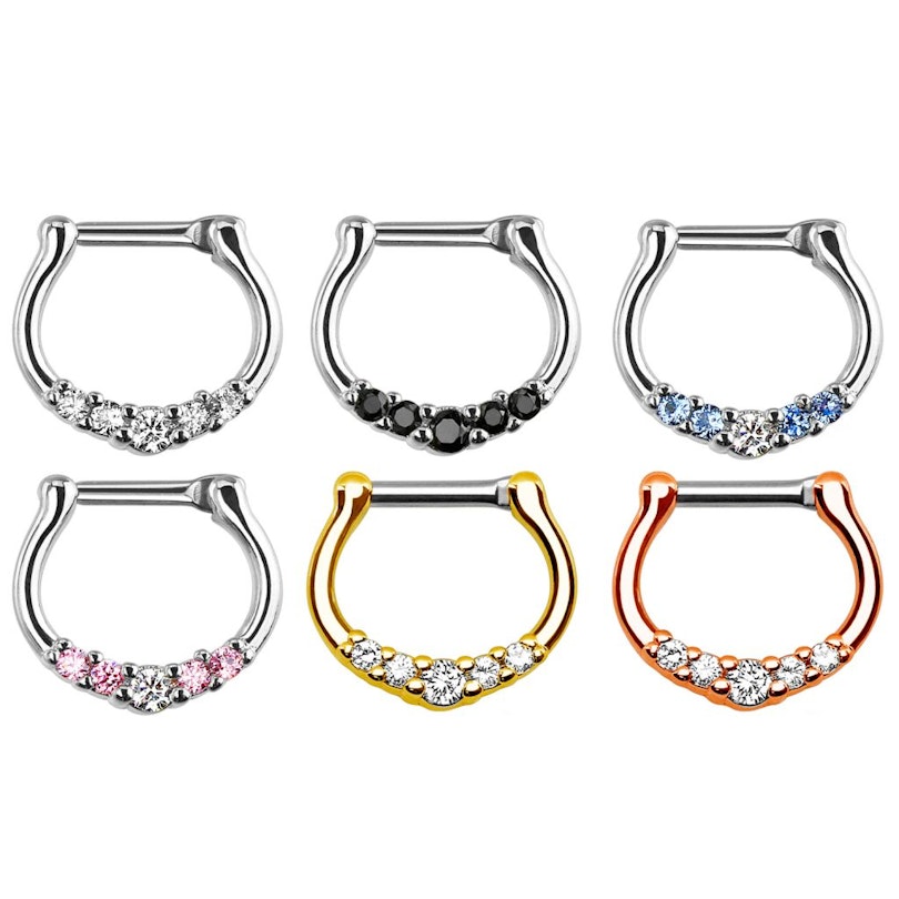 Septumclicker mit fünf Steinen Körperschmuck - Deutschland