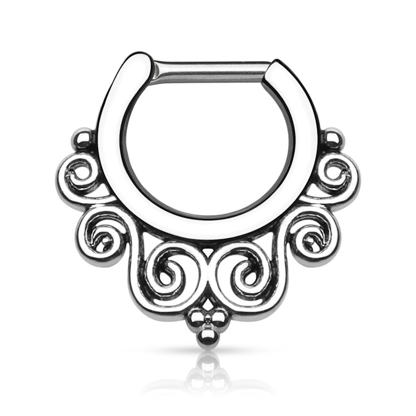Septumpiercing mit verschnörkelten Design Körperschmuck - Deutschland
