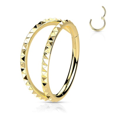 Doppelter Scharnierring mit Pyramidenschliff