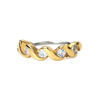 Twist Ring mit Steinen