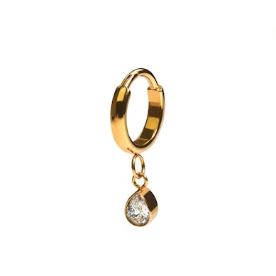 Titan-Ring mit tropfenförmigem Anhänger