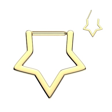 Sternförmiger Titan-Klickerring
