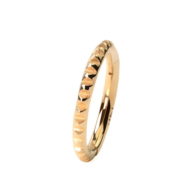 Scharnierring aus 14kt. Gold mit Pyramidenmuster