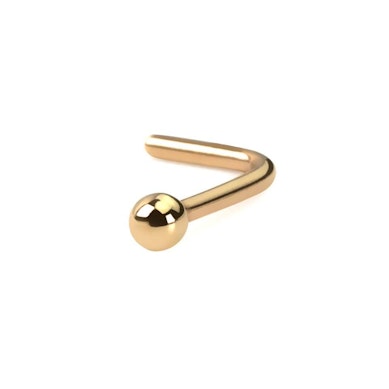 Nasenpiercing aus 14 Karat Gold mit Kugel