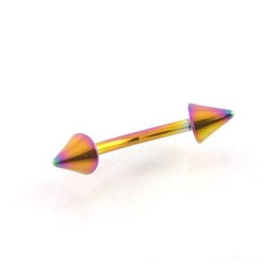 Mehrfarbiger gebogener Stab mit Spikes