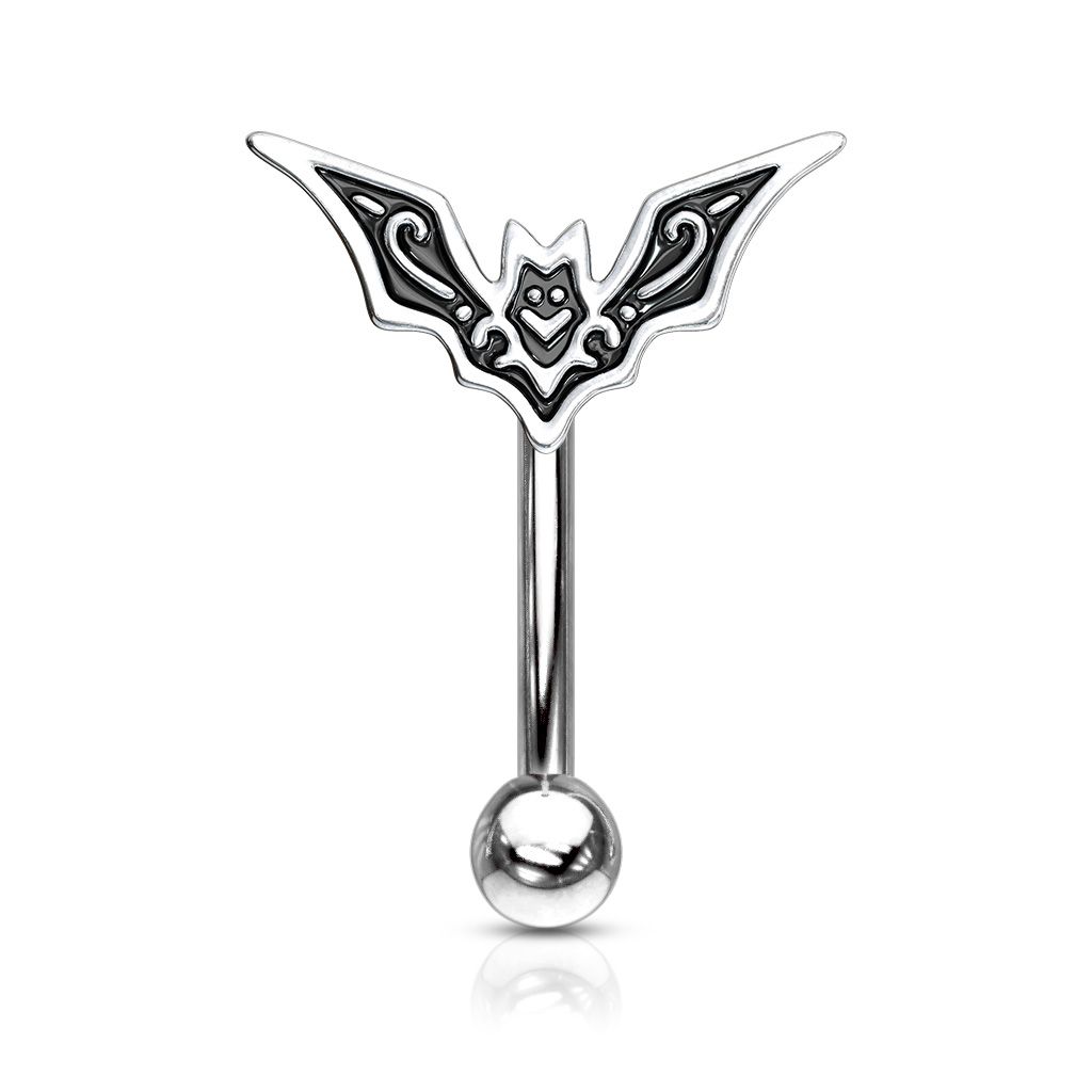 Gebogener Stab mit Fledermaus