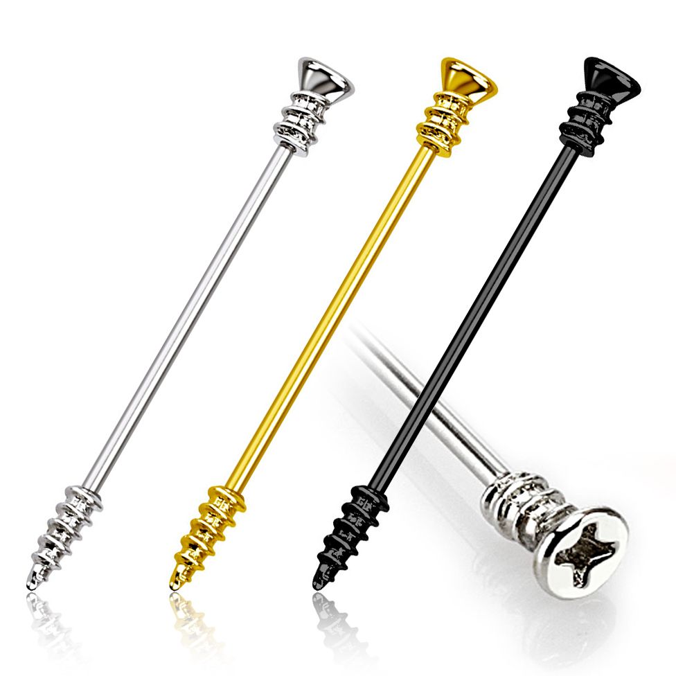 Industrial Piercing in Form einer Schraube
