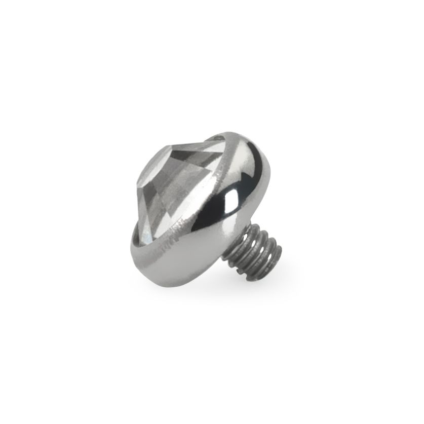 Dermal Anchor aus Titan mit Stein