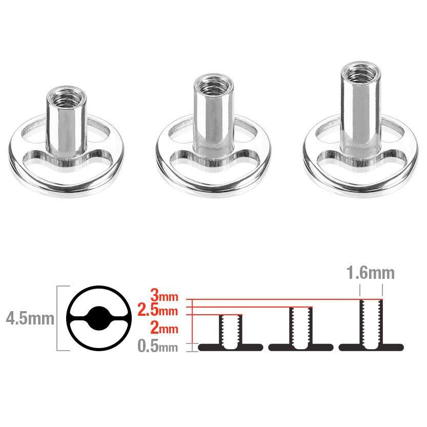 Runde Dermal Anchor Basis aus Titan