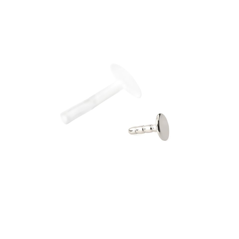 Labret aus 14 Karat Gold mit runder Spitze