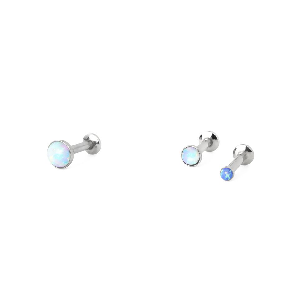 Push-in Labret mit Opal