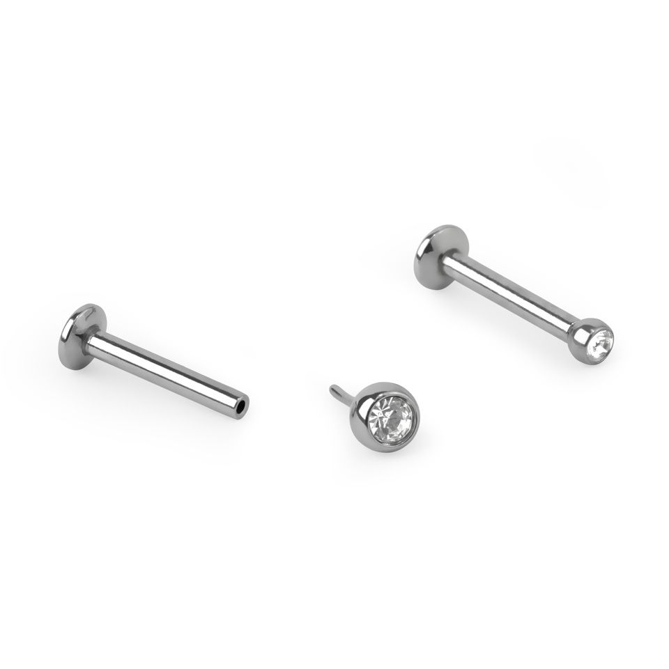 Push-in Labret mit Stein