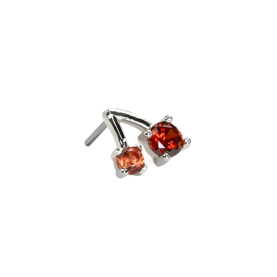Kirsche Push-in-Aufsatz aus 14K Gold 