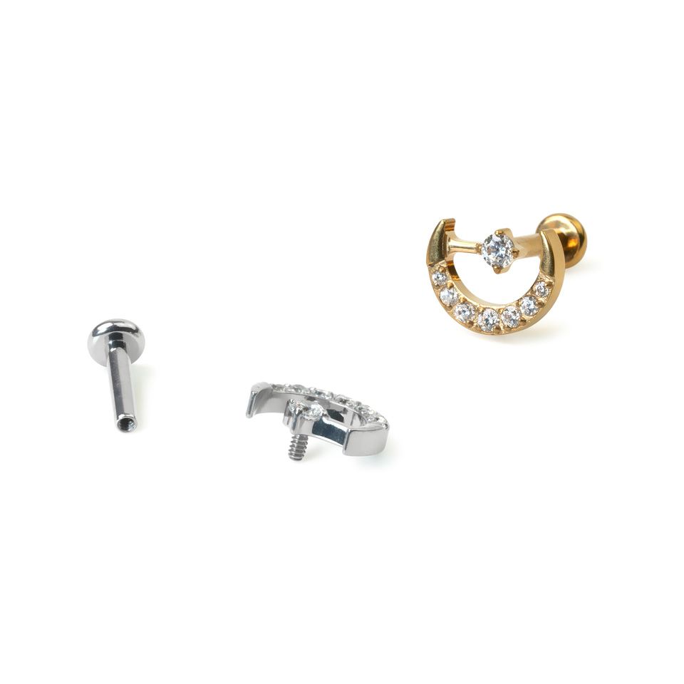 Mond und Stern Labret aus Titan