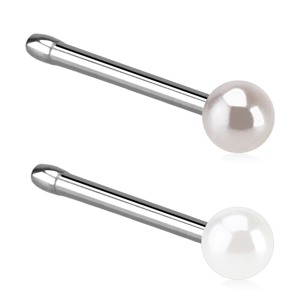 Nasenstecker mit einer Perlenkugel aus Acryl