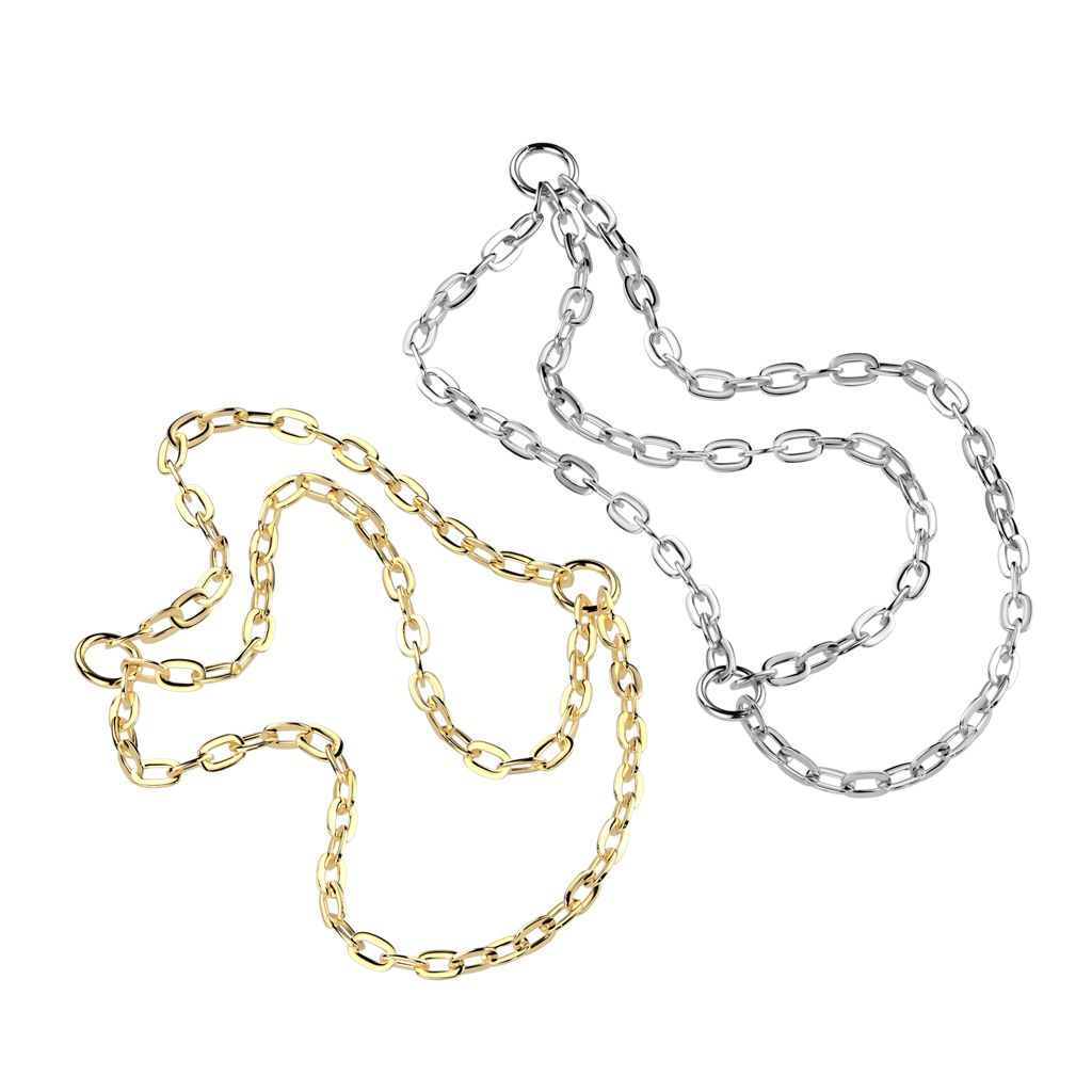 Dreifache Piercingkette aus Titan