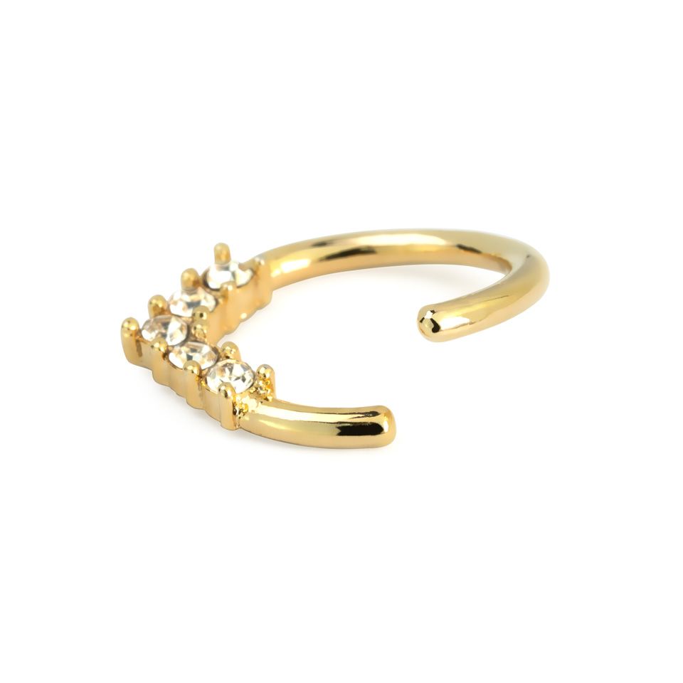 Ring mit steinbesetzter V-Form