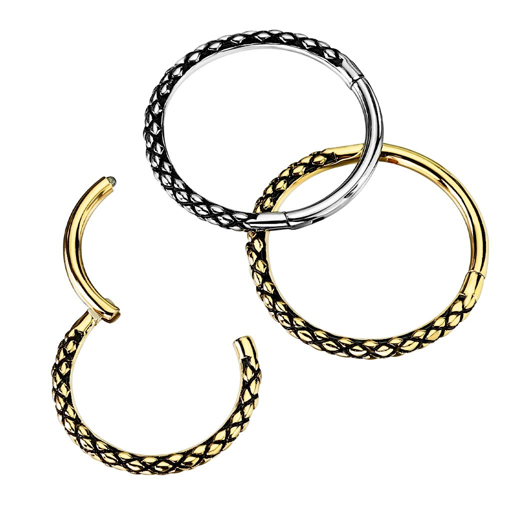 Scharnierring mit Schlangenhautmuster