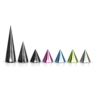 Lose Spikes in verschiedenen Farben und Größen