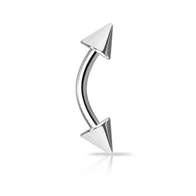 Gebogener Stecker mit Spikes aus Titan