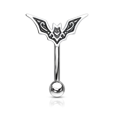 Gebogener Stab mit Fledermaus
