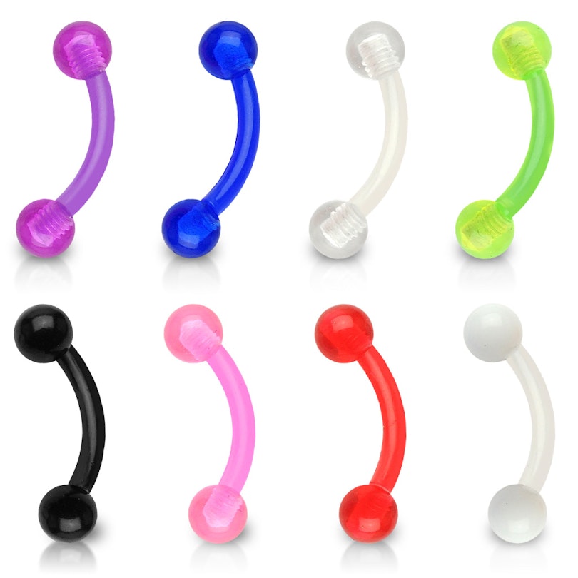 Gebogener PTFE Stecker in vielen Farben Piercing - Deutschland